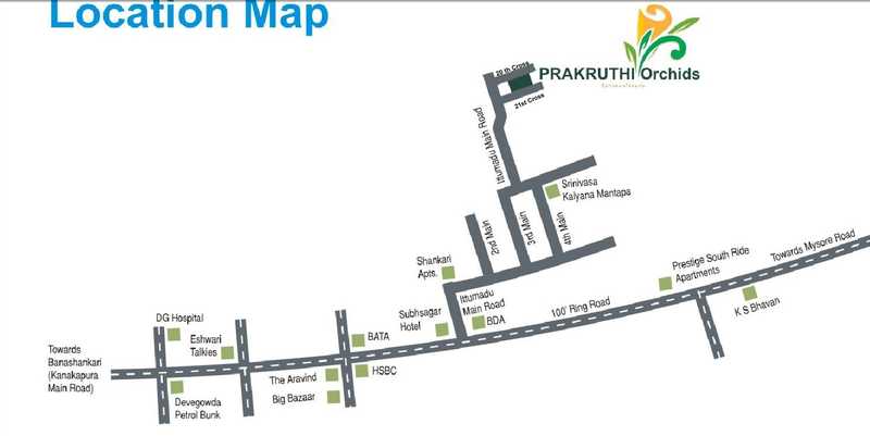 Prakruthi Orchids Location Map