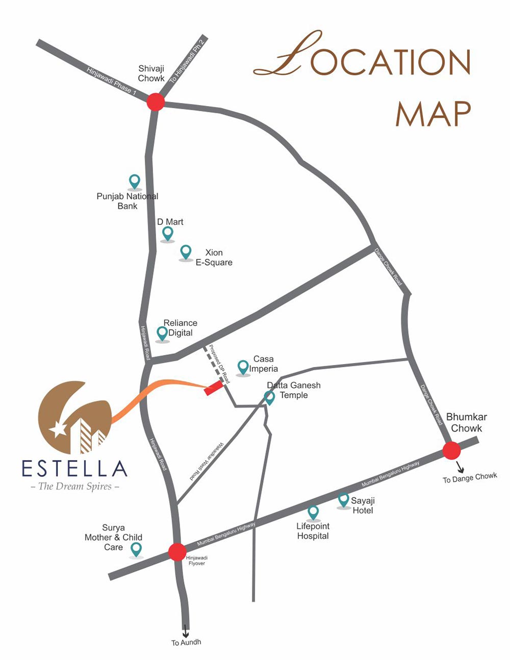 Prapti Estella Location Map