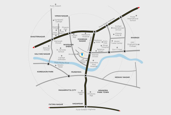 Prasun Sarvam Location Map