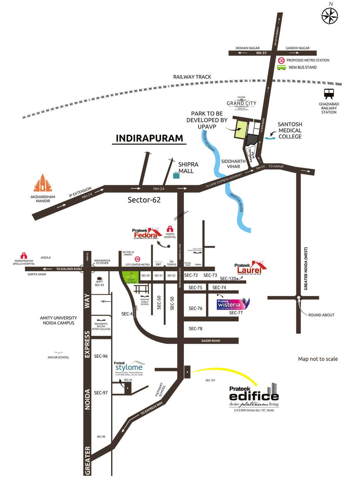 Prateek Edifice Location Map