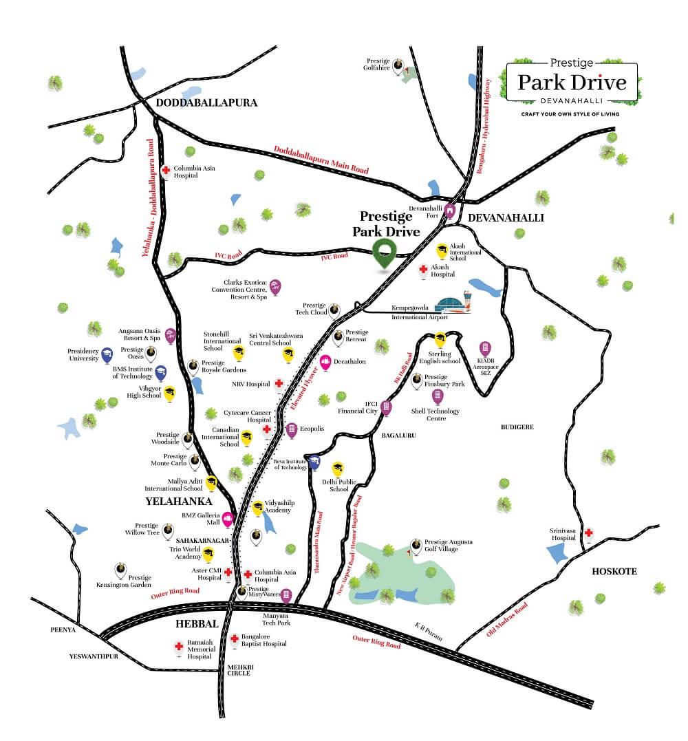 Prestige Park Drive Location Map