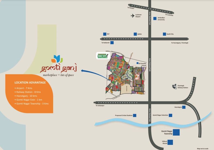 Proplarity Gomti Ganj Location Map