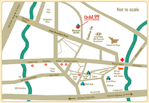 Proview Delhi 99 Location Map