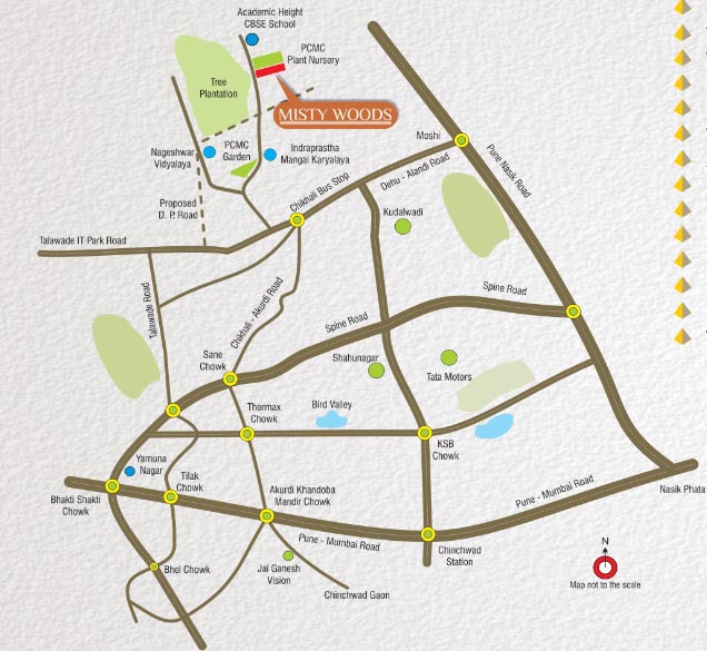 Pruthvi Misty Woods Location Map