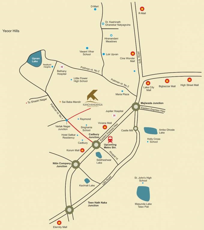 Puneet Kanchanganga Tower Location Map