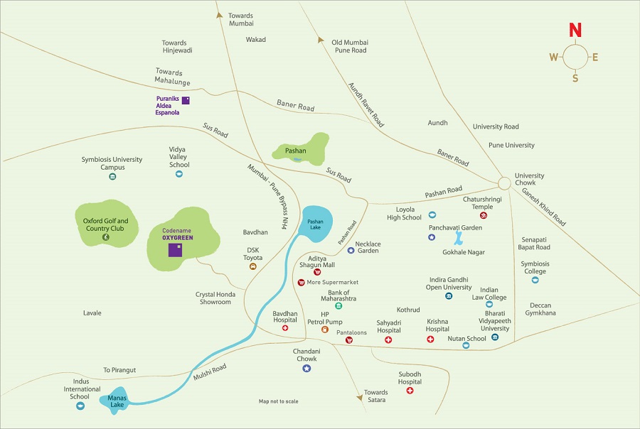 Puraniks Oxygreen Location Map