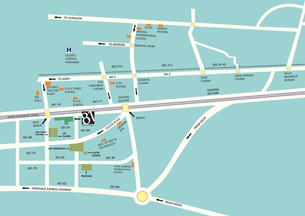 Puri 81 High Street Location Map