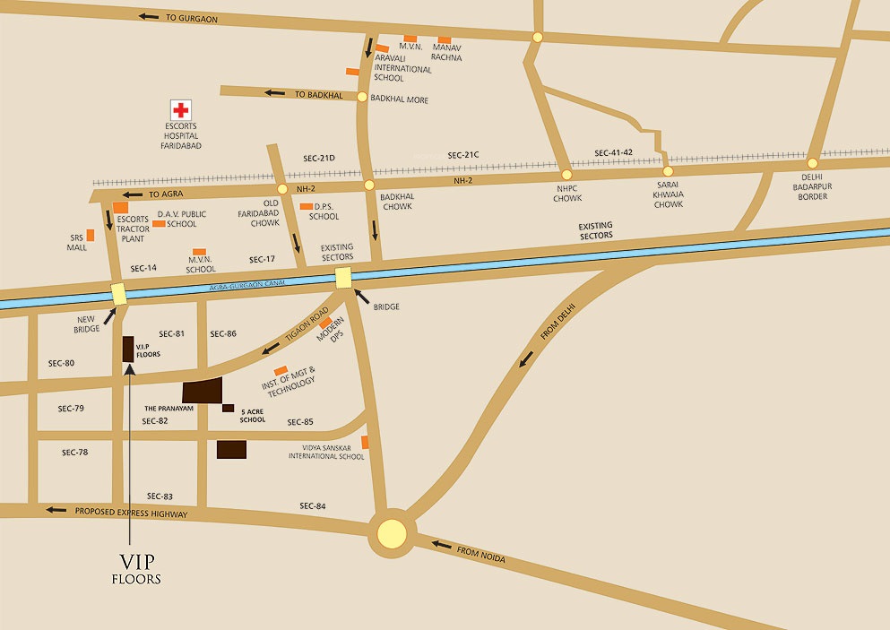 Puri Vip Floors Location Map