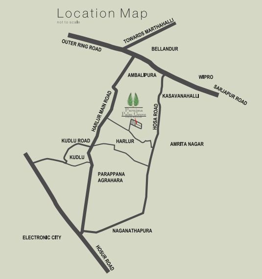 Purnima Palmgrove Location Map