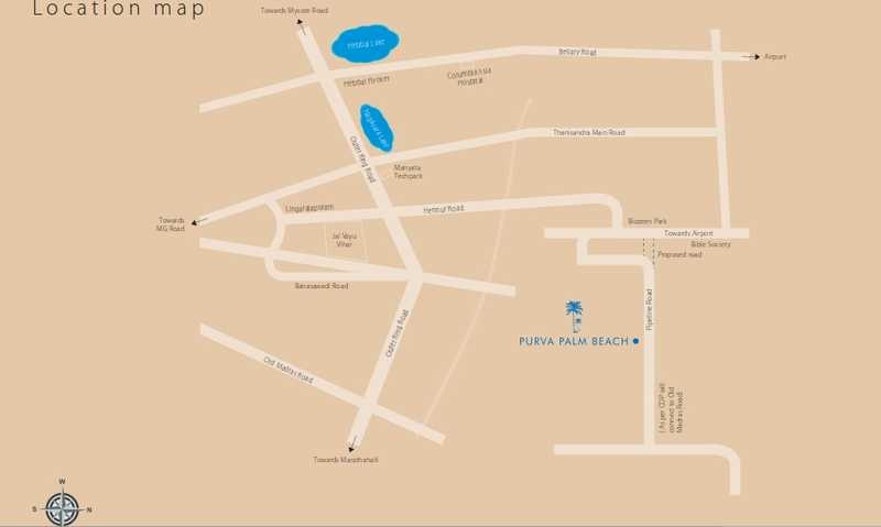 Purva Palm Beach Location Map