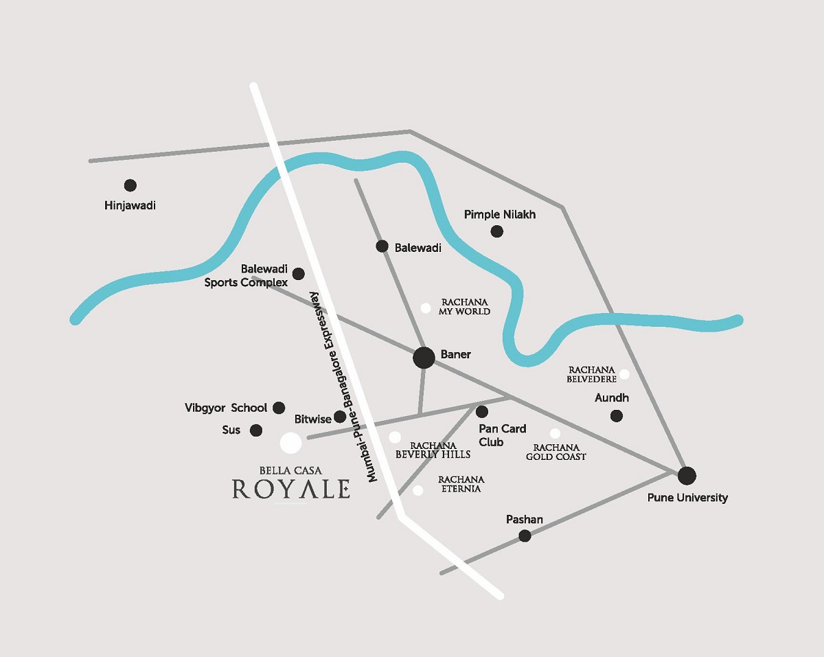 Rachana Bella Casa Royale Location Map