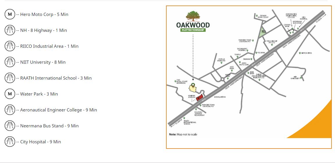 Radhu Oakwood Location Map
