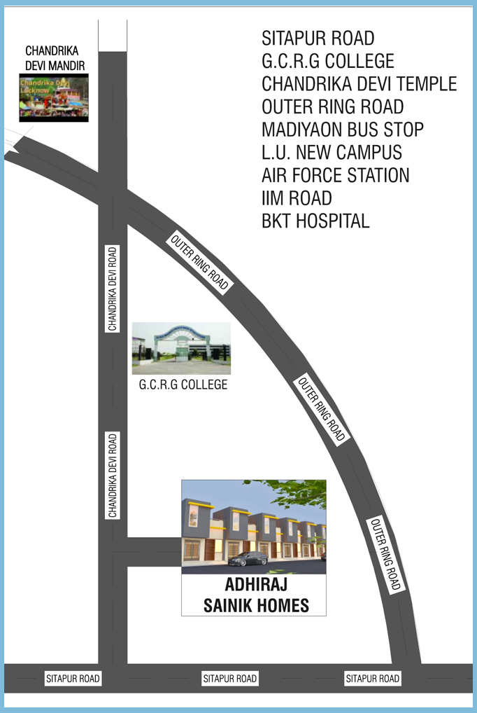 Radical Adhiraj Sainik Homes Location Map