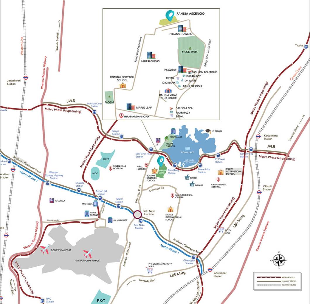 Raheja Ascencio Location Map