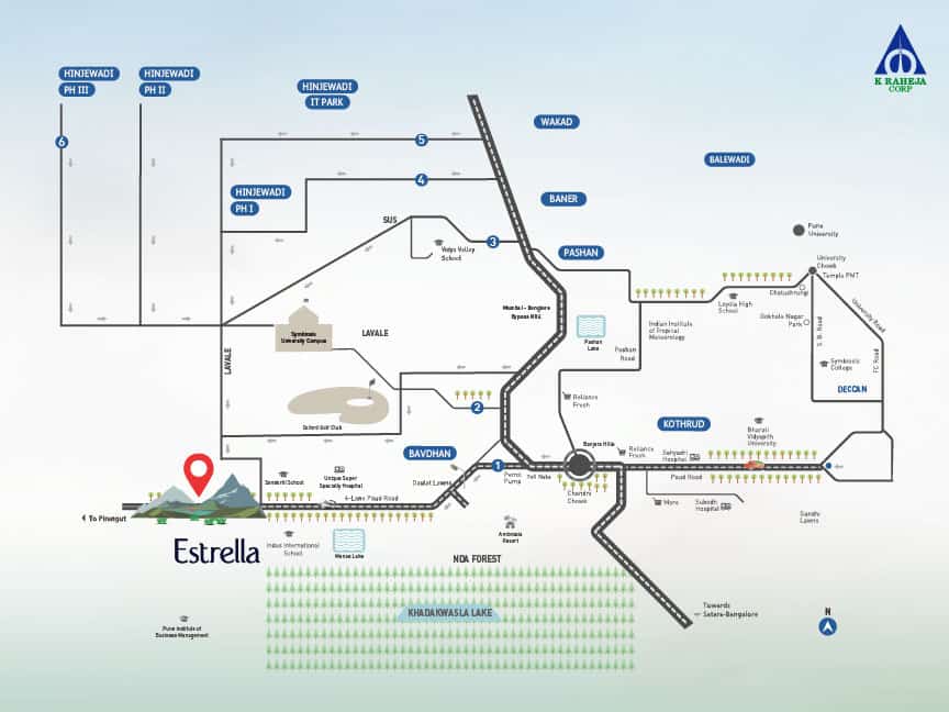 Raheja Estrella Location Map
