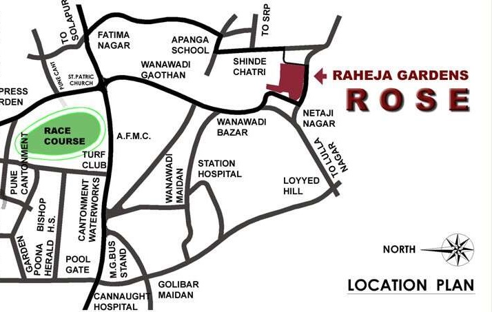 Raheja Gardens Location Map