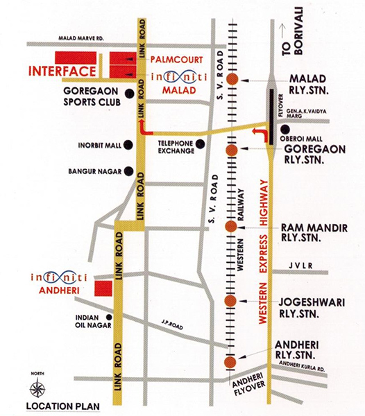 Raheja Interface Heights Location Map