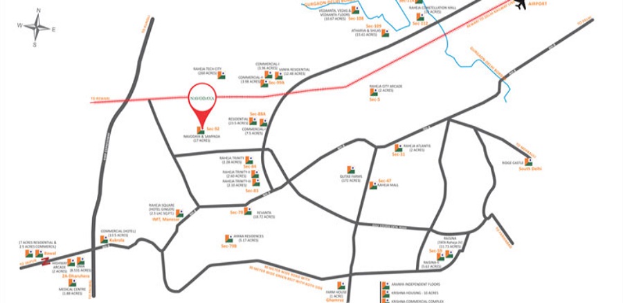 Raheja Navodaya Location Map