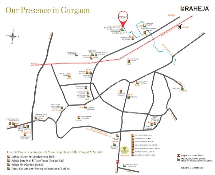 Raheja Vedas Location Map