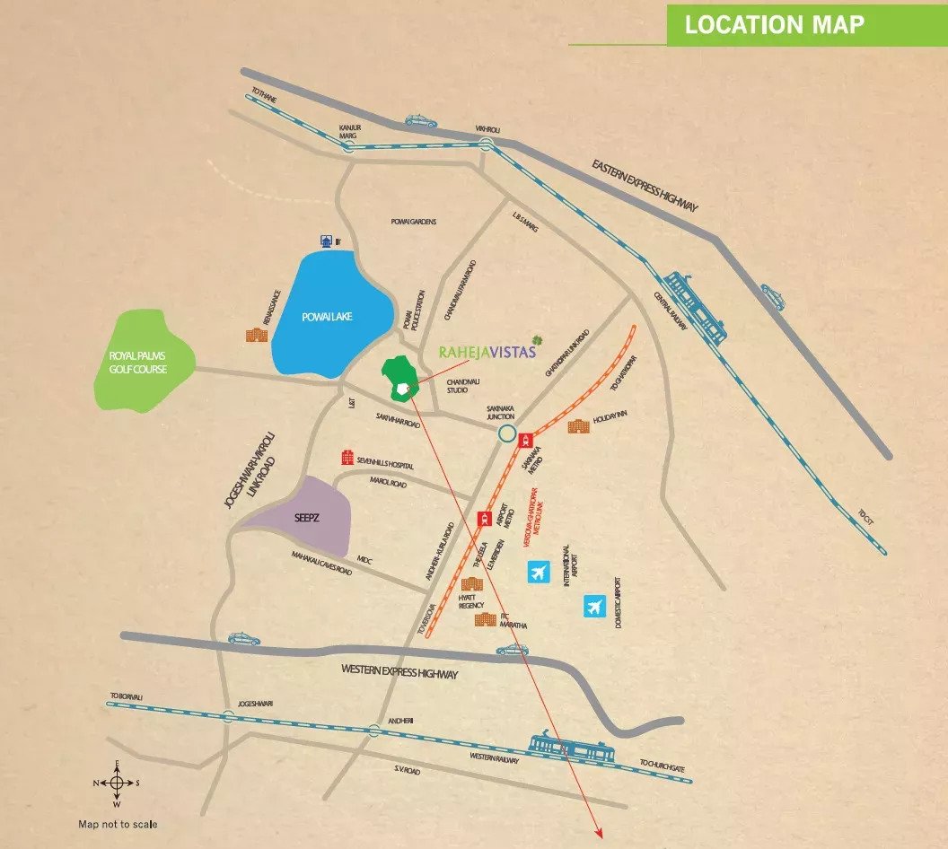 Raheja Vistas Premiere Location Map