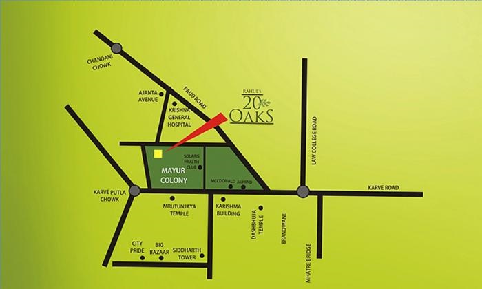 Rahul 20 Oaks Location Map