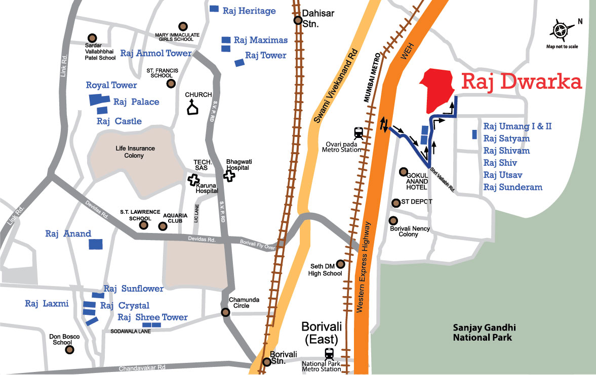 Raj Dwarka Location Map