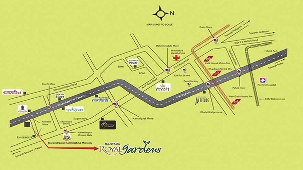 Rajwada Royal Garden Location Map