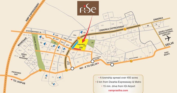 Ramprastha Rise Location Map