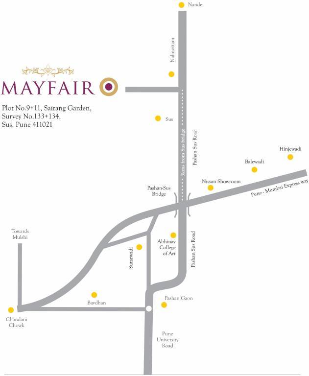 Ranade Mayfair Location Map