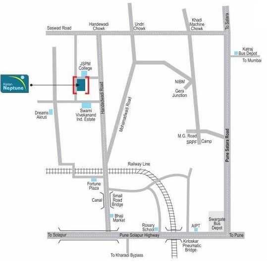 Ratan Neptune Location Map Hadapsar, Pune