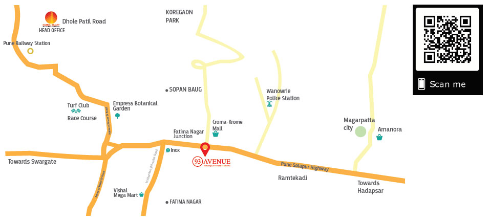 Raviraj 93 Avenue Location Map