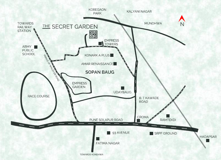 Raviraj The Secret Garden Location Map