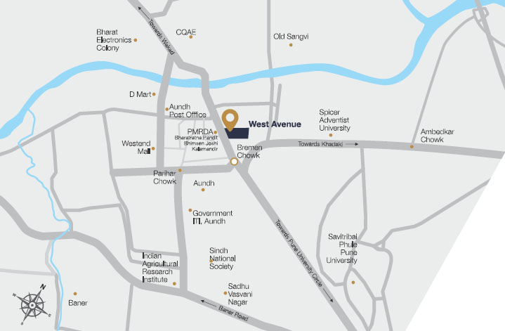 Raviraj West Avenue Location Map