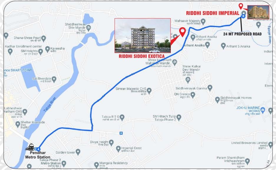 Riddhi Siddhi Imperial Location Map