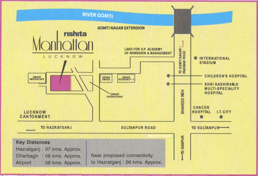 Rishita Manhattan Phase 2 Location Map