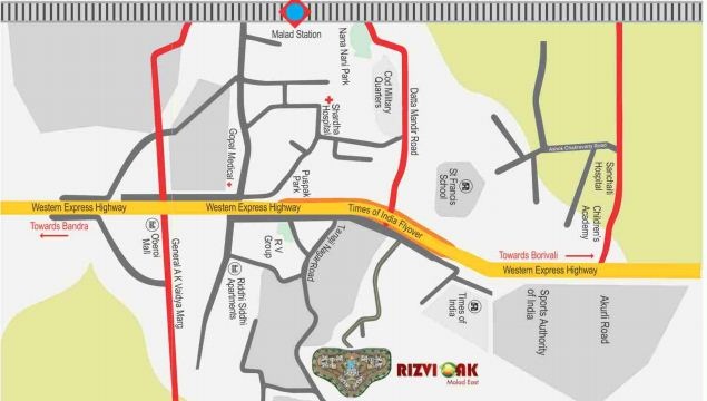 Rizvi Oak Location Map