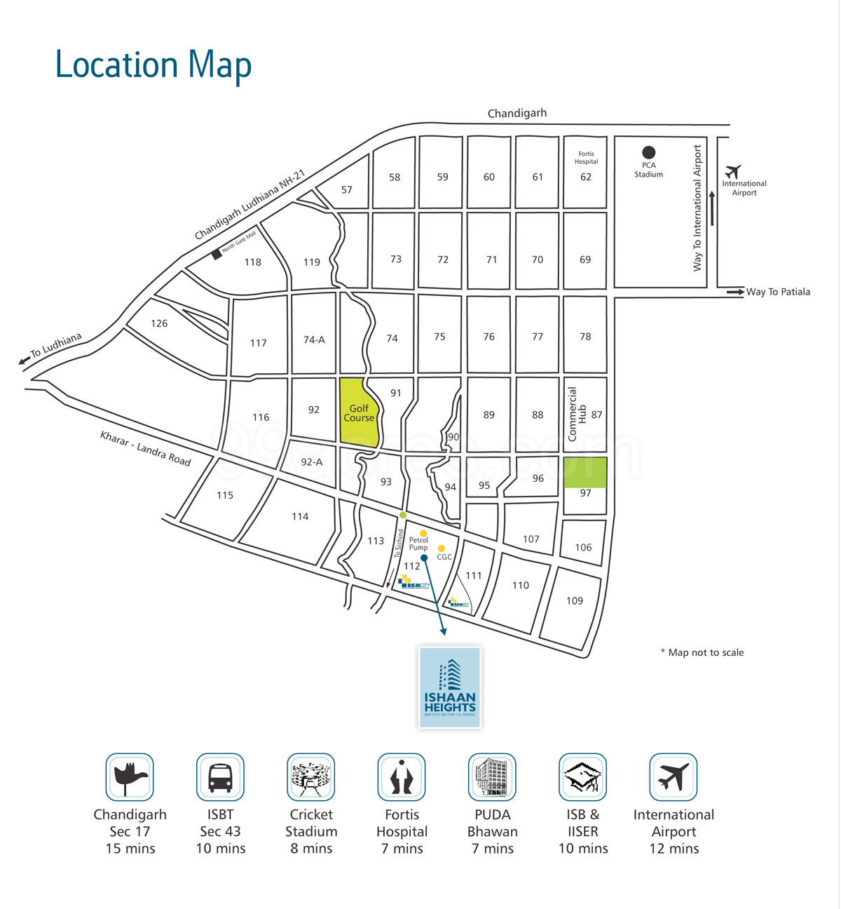 Rkm Ishaan Heights Location Map
