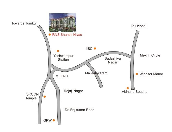 Rns Shanthi Nivas Location Map