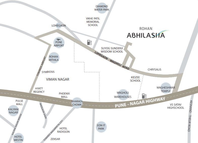 Rohan Abhilasha Location Map