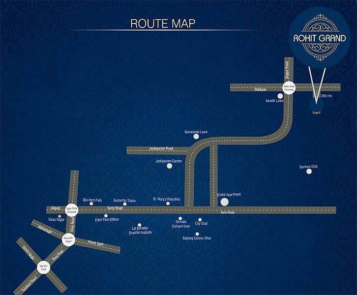 Rohit Grand Location Map Jankipuram Extension, Lucknow