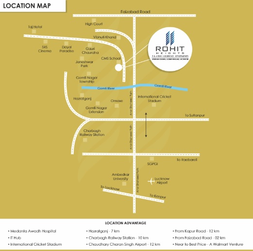 Rohit Heights Location Map