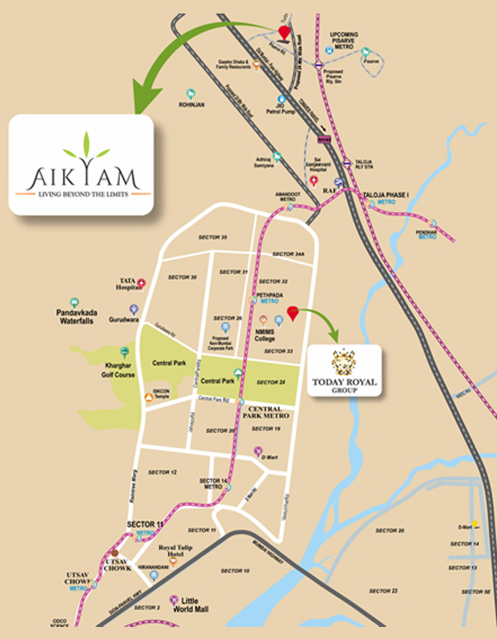 Royal Aikyam Location Map