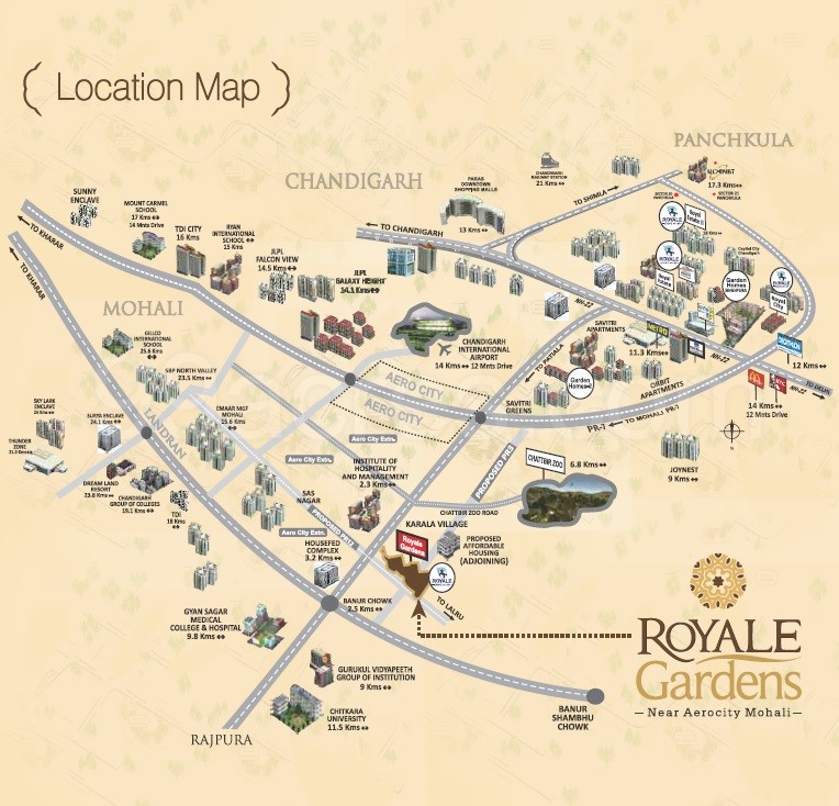 Royale Gardens Location Map