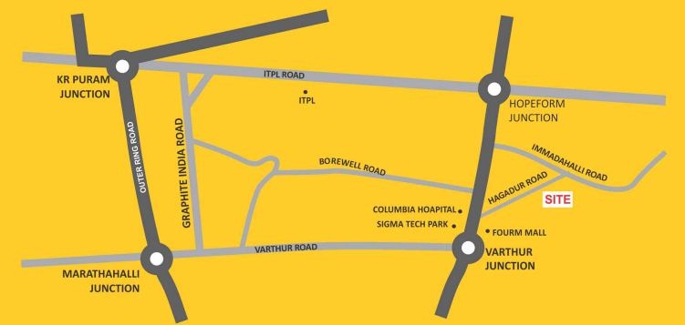 Ruchira Aarna Homes Location Map