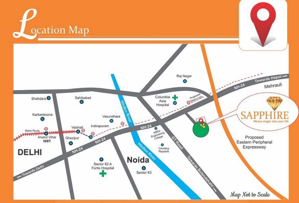 Ruchira Sapphire Location Map
