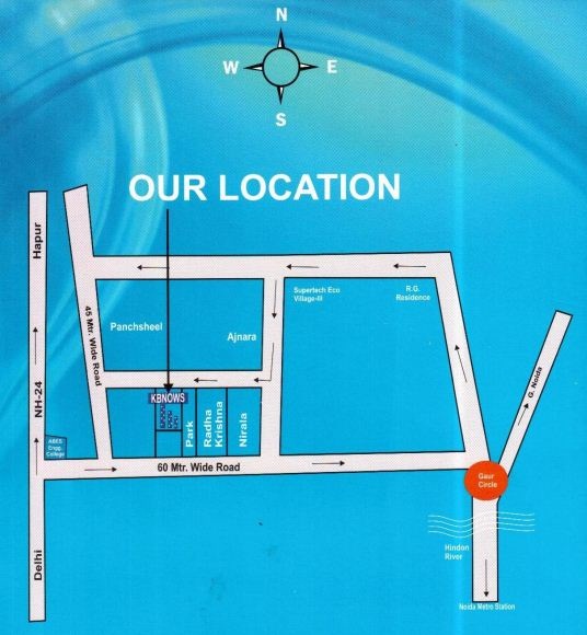 Rudra Kbnows Apartments Location Map