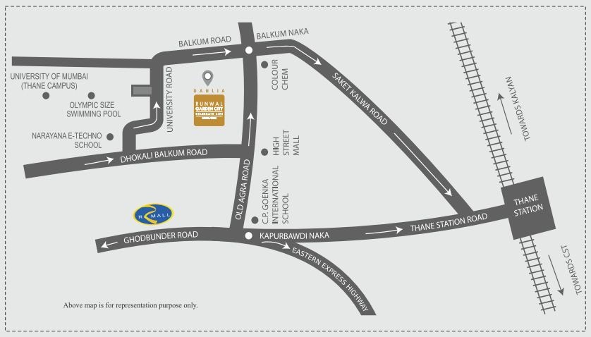 Runwal Dahlia Location Map