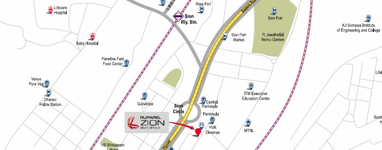 Ruparel Zion Location Map