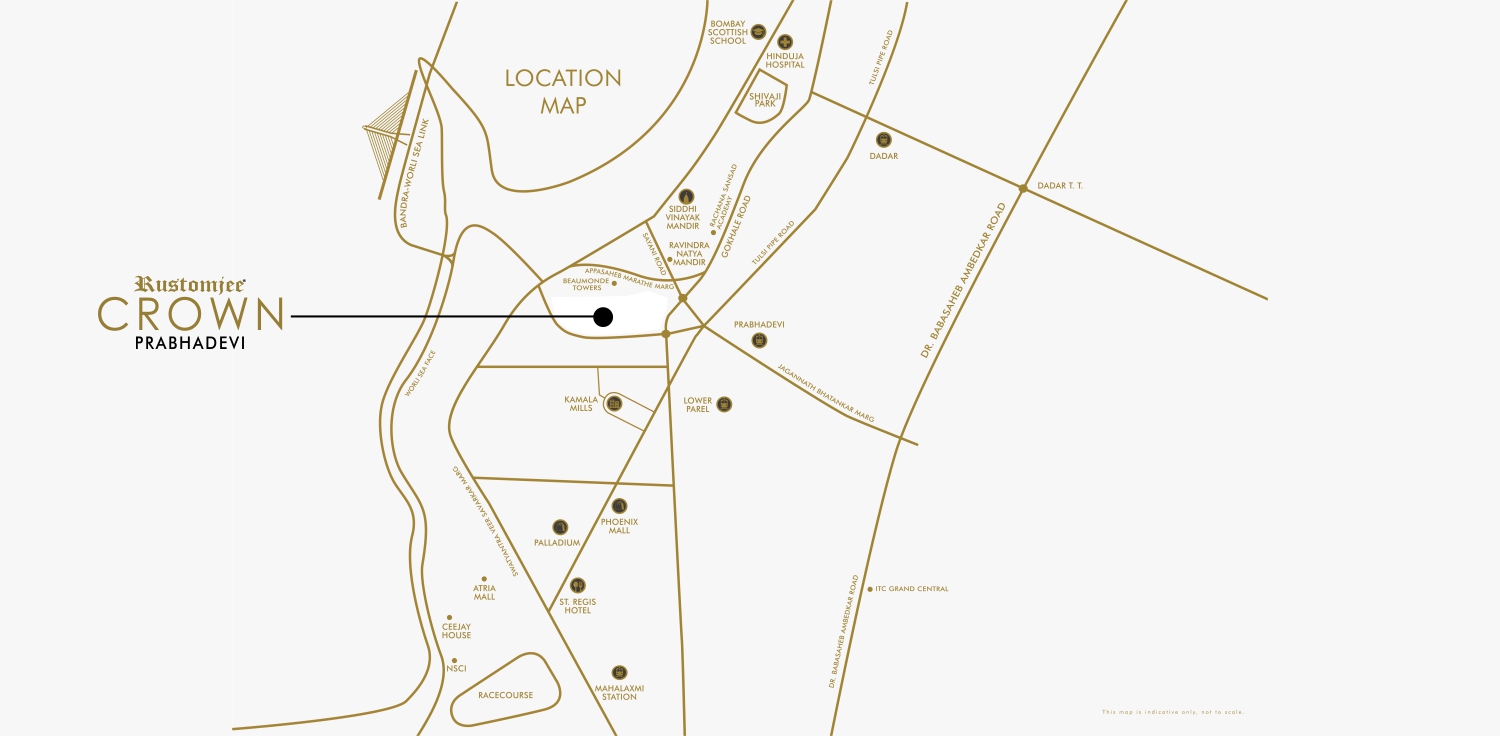 Rustomjee Crown Location Map