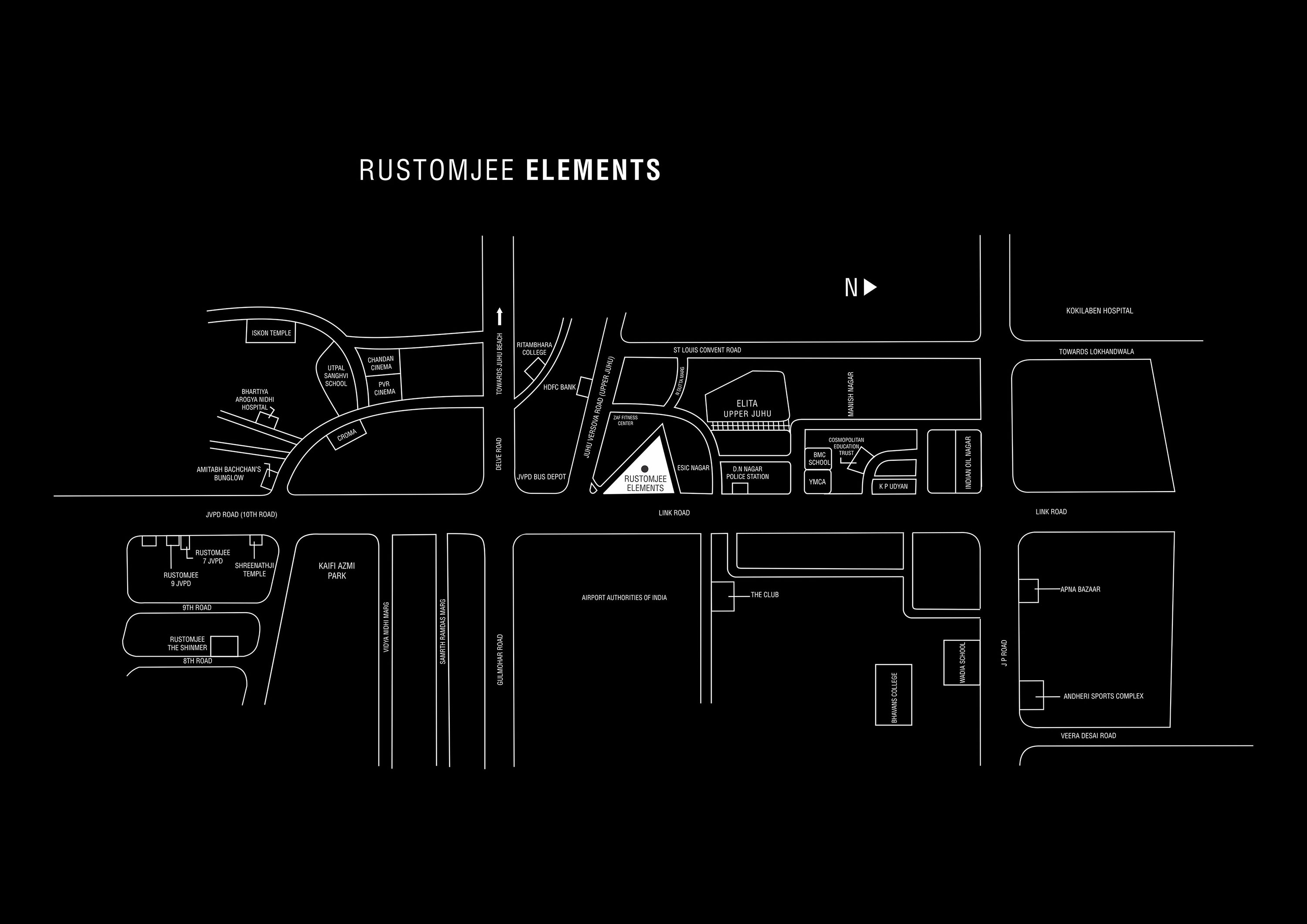 Rustomjee Elements Location Map